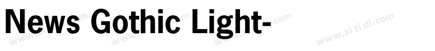 News Gothic Light字体转换